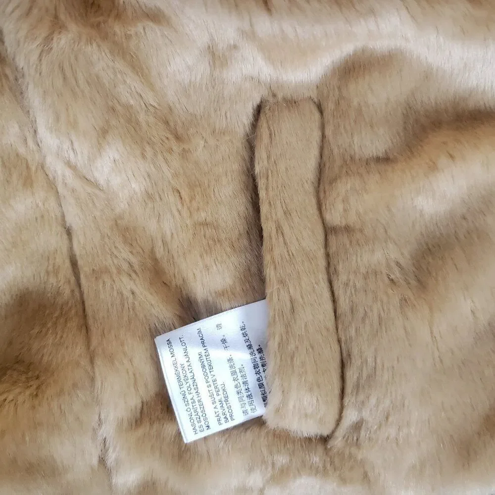Levis Faux Fur Lined Denim Trucker Jean Jacket Size XS Oversized Anthro Blue - Picture 10 of 13